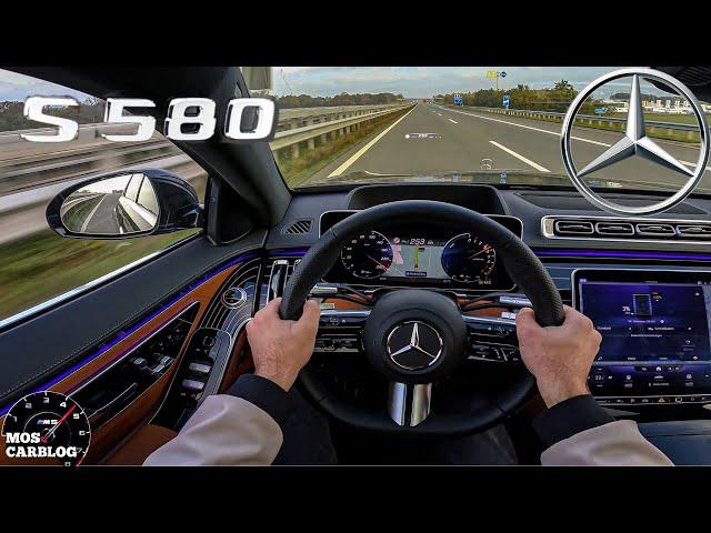 2024 Mercedes-Benz S Class on the Autobahn! S580E Top Speed Test