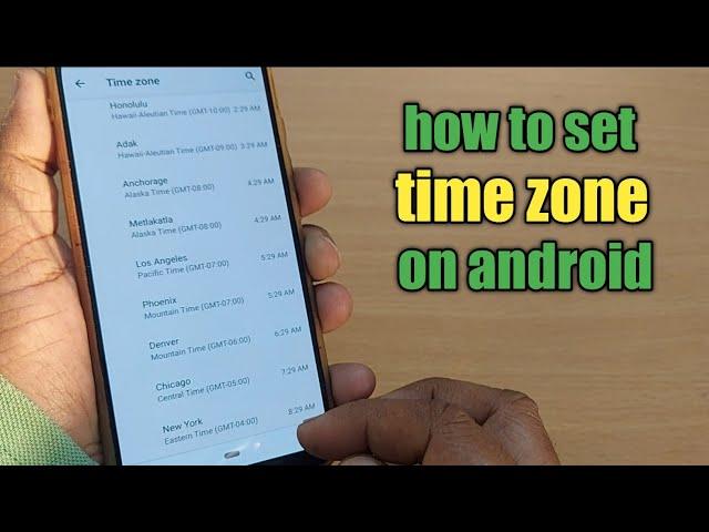 how to change time zone on android