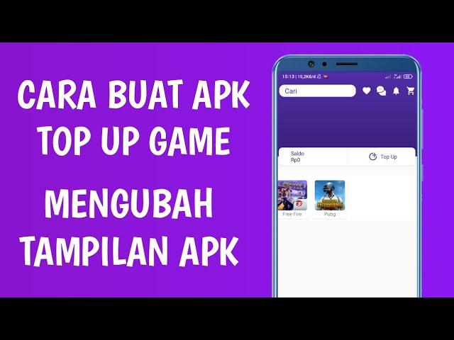 CARA BUAT APLIKASI TOP UP GAME DAN PULSA