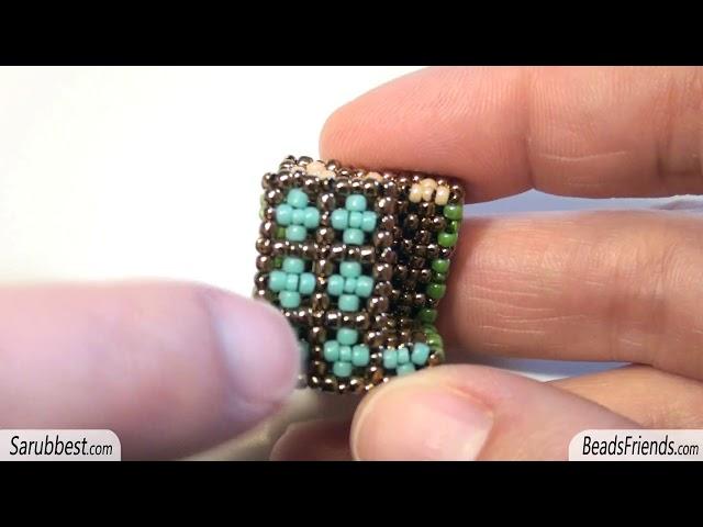 Beading making of - Cubic RAW Cube with beads - The third (uncomplete) side