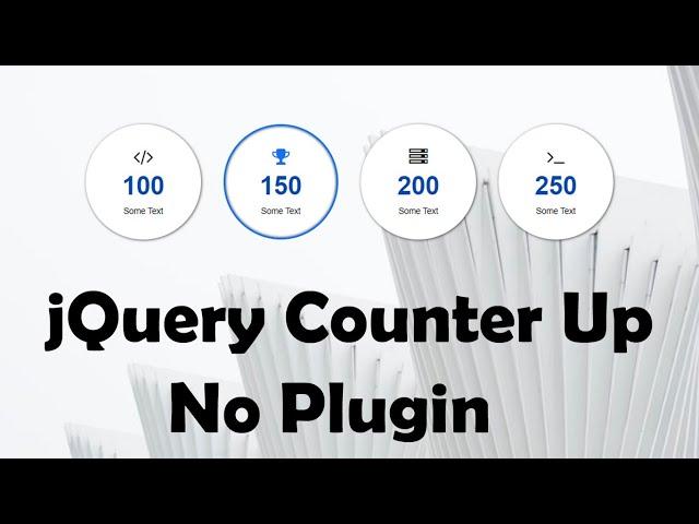 jQuery animated number Counter Up - No plugin