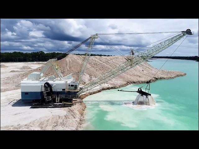 Walking Dragline Excavator Massive Machine in Action