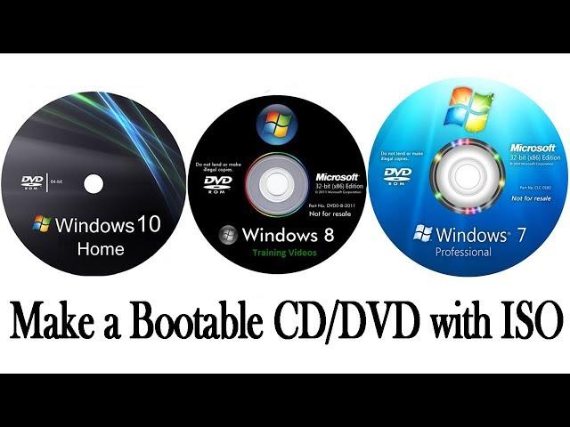 How to Burn ISO Image on Disc - Make a Bootable Disc of Windows / Linux