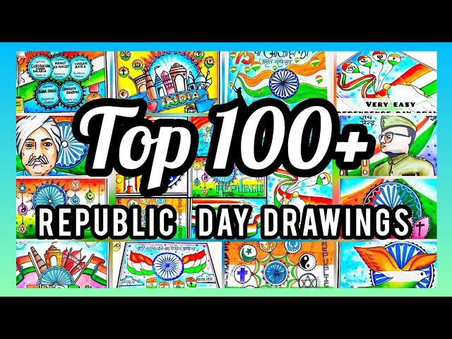 Republic Day Drawing Easy Steps / Republic Day Poster / How To Draw Republic Day Drawing