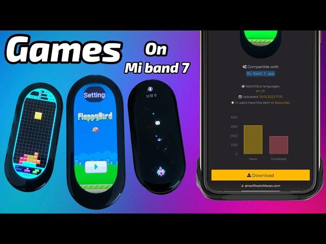 Apps and Games on Xiaomi Miband 7 and 8 (iOS or Android)