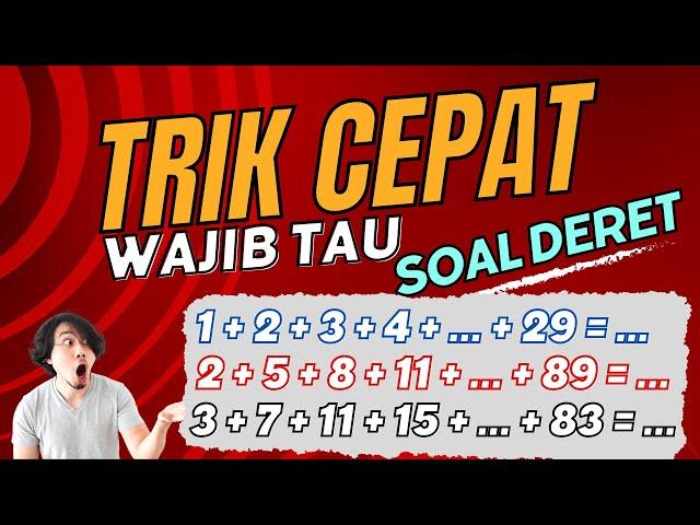 TRIK CEPAT SOAL DERET TIU SKD CPNS 2024