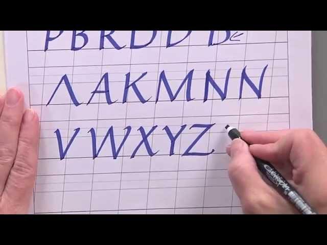 Calligraphy for Beginners - Simple Upper Case Italic Alphabet Tutorial w/Joanne Fink