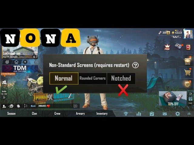 HOW TO FIX NOTCHED SCREEN  PROBLEM / PUBG MOBILE NEW UPDATE 0.13.0