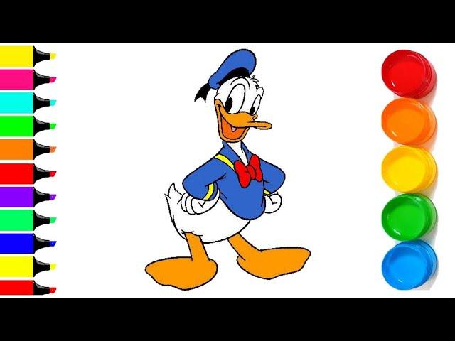 how to draw donald duck / donald duck coloring pages / art daily / How to draw