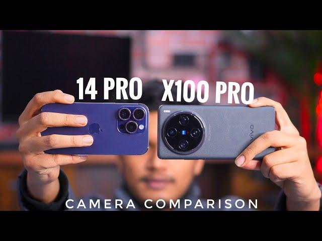 Vivo X100 Pro Vs iPhone 14 Pro Camera Comparison  | 8k recording | Hindi