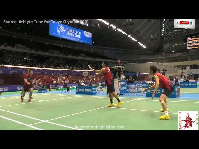 KOREA VS JAPAN NICE CAMERA ANGLE MENS DOUBLES BADMINTON