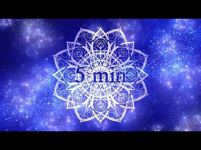 [5 Minute] Mindfulness MeditationInner Peace with 432 Hz Ambient Music, Temple Bell, No Talking