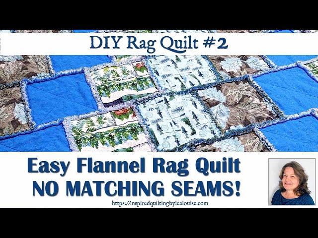 DIY Rag Quilt #2: How to Make an Easy Flannel Rag Quilt Tutorial - Lea Louise Quilts