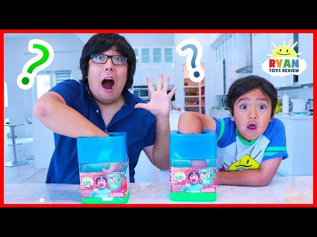 What's in the box Challenge Slime Edition with Ryan vs Daddy!!!!!