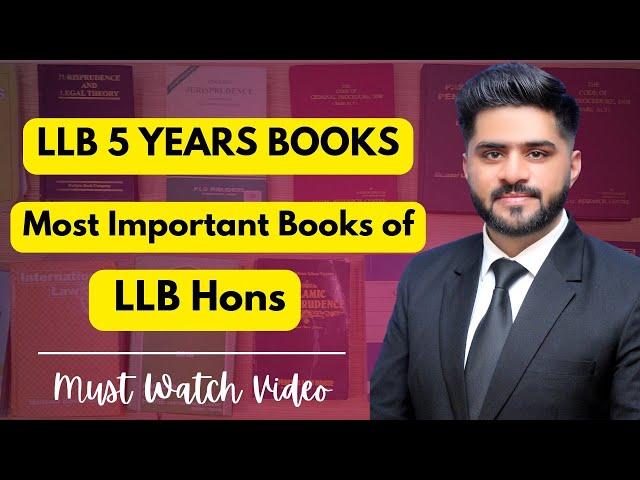 LLB 5 YEAR Books| Most important Books of LLB Hons| Adv Malik Aqib Hazoor