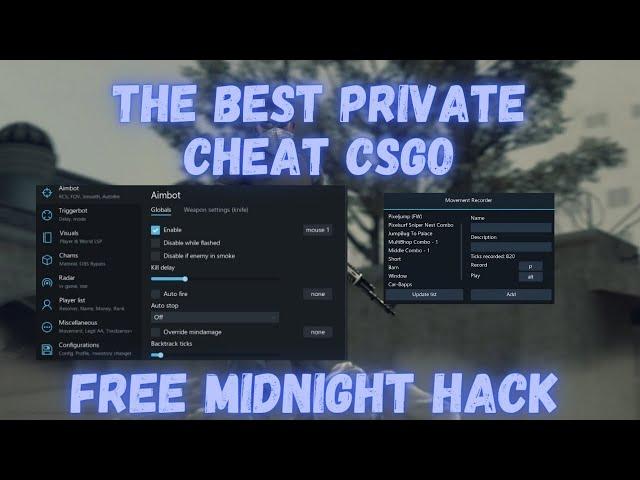 FREE CSGO CHEAT - MIDNIGHT | FREE CSGO AIMBOT|MENU REVIEW!!!