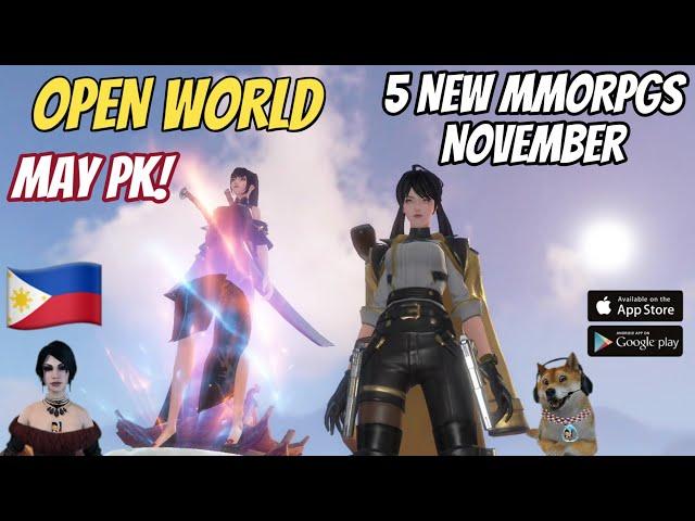 5 New Mmorpgs MAY PK! Open World Para sa android No Vip & Vip November Gameplay Review Ph