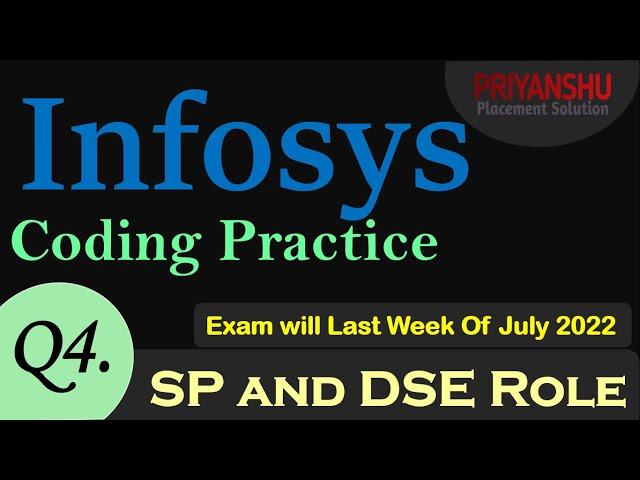 Infosys SP and DSE Coding Questions | Infosys Programming Question | Infosys DSE & SP Coding round
