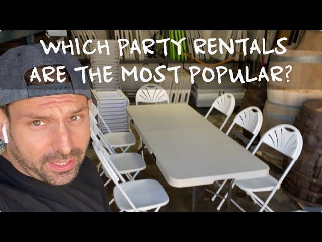 Which Party Rental Business Items Are The Most Popular?