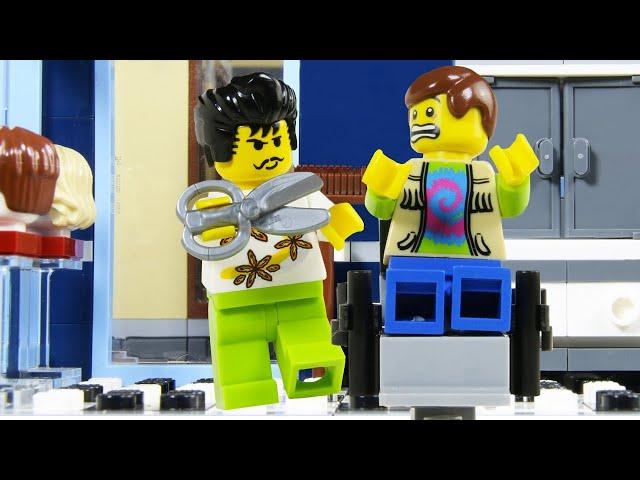 Billy's Haircut Disaster STOP MOTION LEGO Hairdresser Fail | Billy Bricks | Wildbrain Superheroes