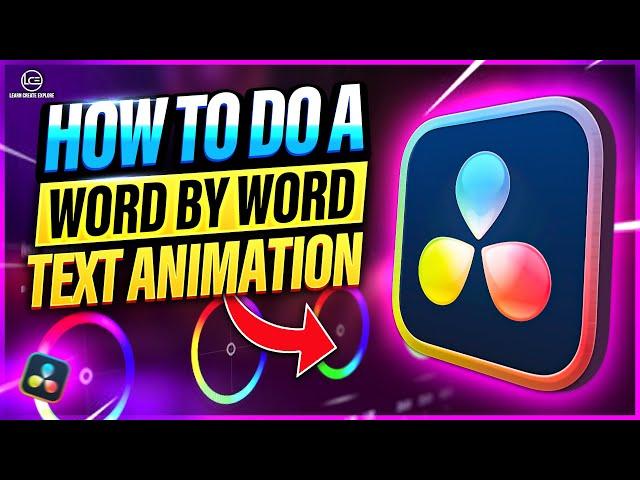 DaVinci Resolve: Easy Word By Word Animations
