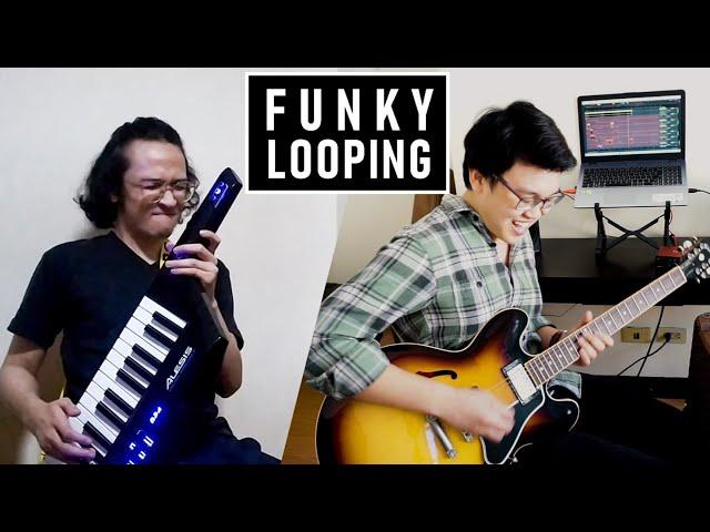 "Perfunkt" | Funk Guitar and Synth Keytar Live Looping by Ted and Kel