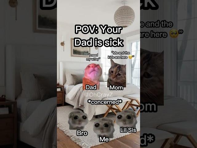 CAT MEMES: WHEN DAD GETS SICK #relatable #catmemes #cat #catlover #catvideos