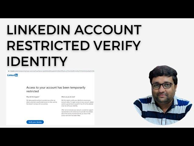 How to UnBlock Restricted Linkedin Account | Linkedin Account Restricted Verify Identity Issue