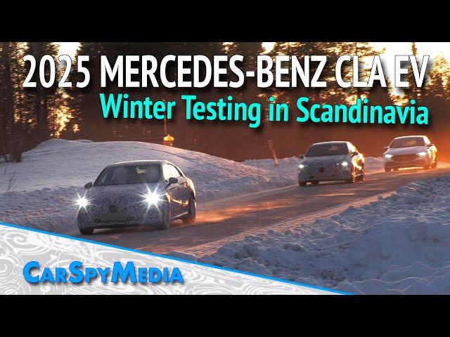 2025 Mercedes-Benz CLA EV Prototype Spied Winter Testing Near The Arctic Circle