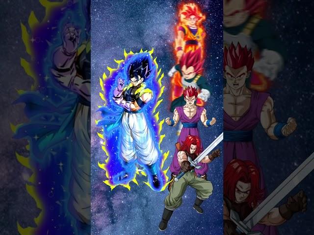 son Goku, Vegeta,Gohan and Tranks vs super Gogito