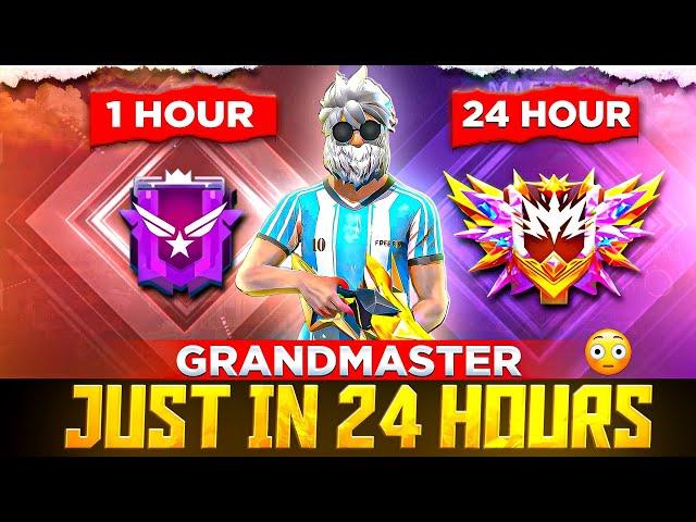 Playing Only 24 Hours For Achieving Grandmaster Rank In Solo Br Rank  // 01 To 100 Level Chellenge