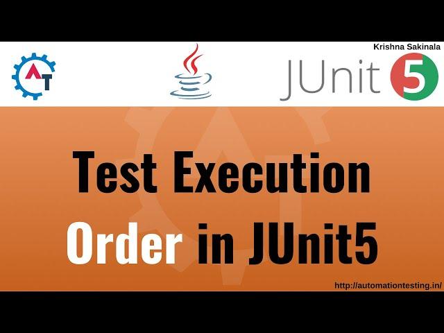 7. Junit 5 Basics - Test Execution Order in JUnit 5 | @order annotation in JUnit5