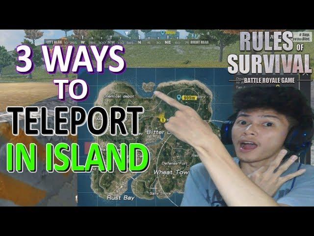 3 WAYS TO TELEPORT IN SPAWN ISLAND ! (NEW GLITCH) Rules Of Survival #25