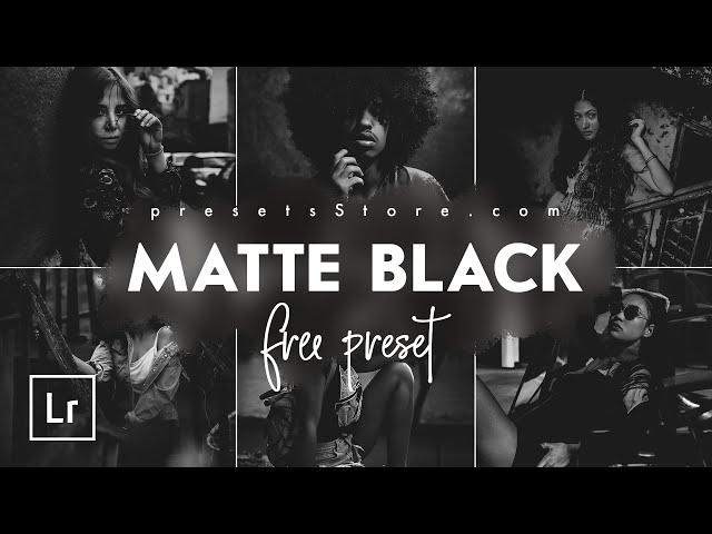 Creating a Simple Black&White Photo | MATTE BLACK Free Lightroom Preset | Tutorial | Free DNG