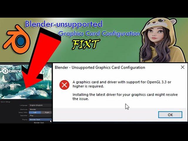 Haw to blender unsupported Graphics Card Configuration.