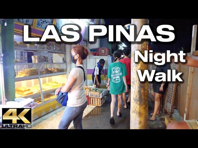 LAS PINAS CITY Philippines - Night Walk [4K]