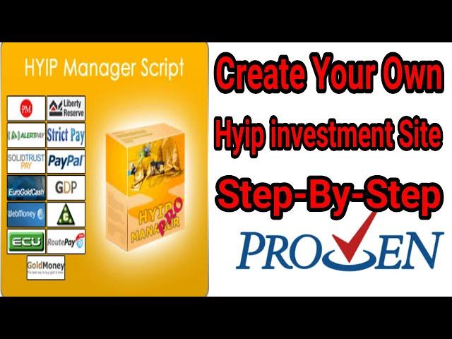 Create Your Own Hyip Website Step By Step Earn $1000 Daily