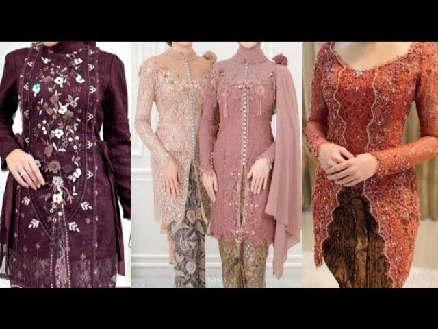 model kebaya brokat modern 2024 cocok untuk wisuda dan kondangantrend busana viral 2024trendy