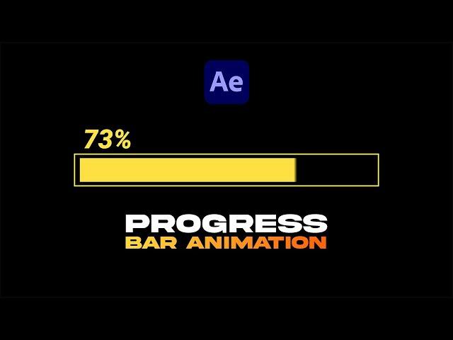 After Effects Tutorial - Progress Bar Animation - Loading Bar