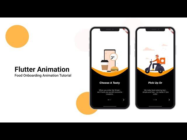 Flutter Tutorial: Food App Onboarding Screen Animation (Lottie)