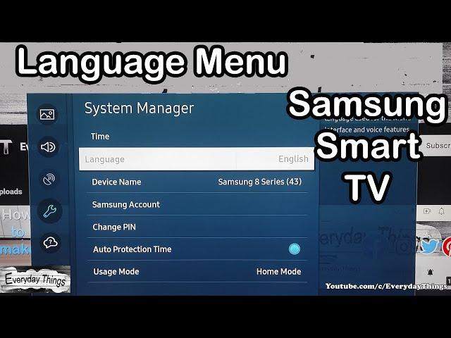 How to change the language on Samsung Smart TV