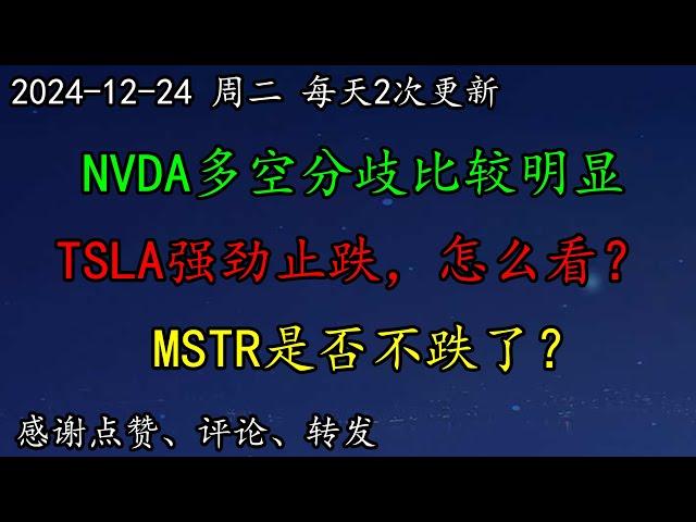 美股 多头安全了吗？怎么看？NVDA多空分歧还是比较明显的。TSLA强劲止跌，怎么看？MSTR是否不跌了，是否安全了？SOXL如何预期？ARM形态是如何演变的？标普、纳指、道指、罗素