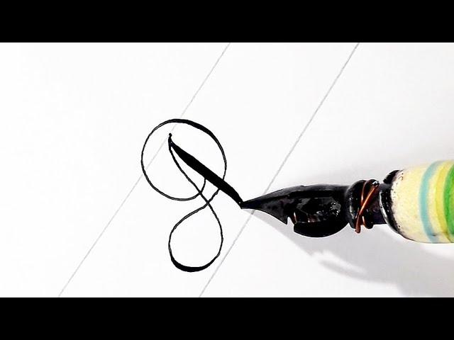 how to write Beautiful letter 'A' in calligraphy |design letter | fonts | calligraphy fonts