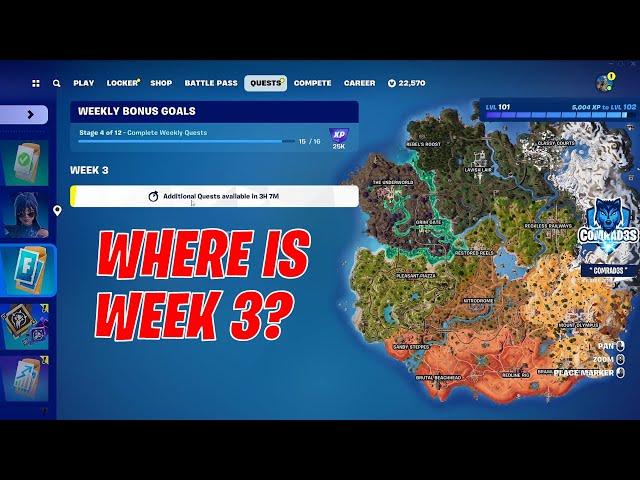 Where is Fortnite Week 3 Quests Challenges? Fortnite Week 3 Quests release date