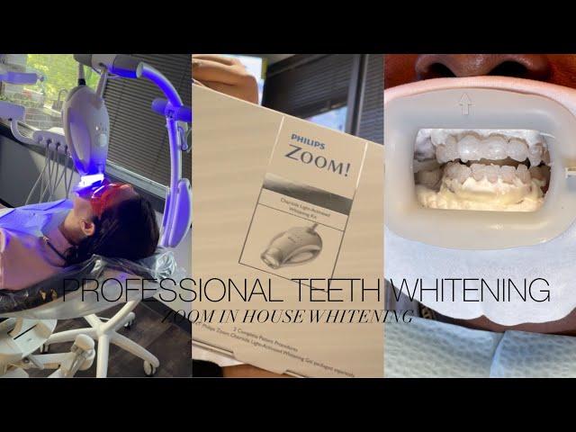 Zoom whitening Professional teeth whitening at the dentist / tutorial