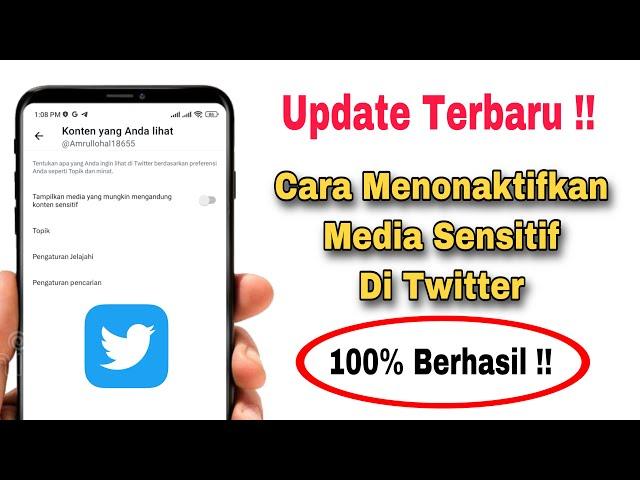 Cara Menonaktifkan Media Sensitif Di Twitter