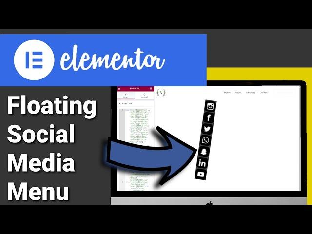 Add A Sticky Social Media Menu For Elementor And WordPress HTML. Sidebar Menu HTML CSS