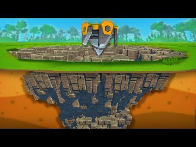 Mining Stone Deep Underground with a Drilling Machine! - Scrap Mechanic Gameplay