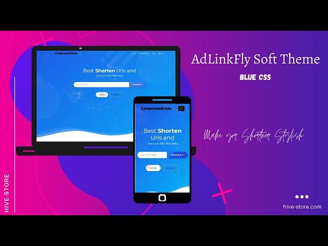 AdlinkFly New Theme Shoft Light & Blue with CSS | New Theme For AdlinkFly URL Shortner