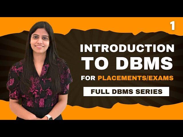 Day 1: Introduction to DBMS | Learn DBMS in 8 Days | Boost Your Job & Placement Prospects